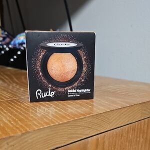 RUDE Gold Highlighter Shimmer Compact